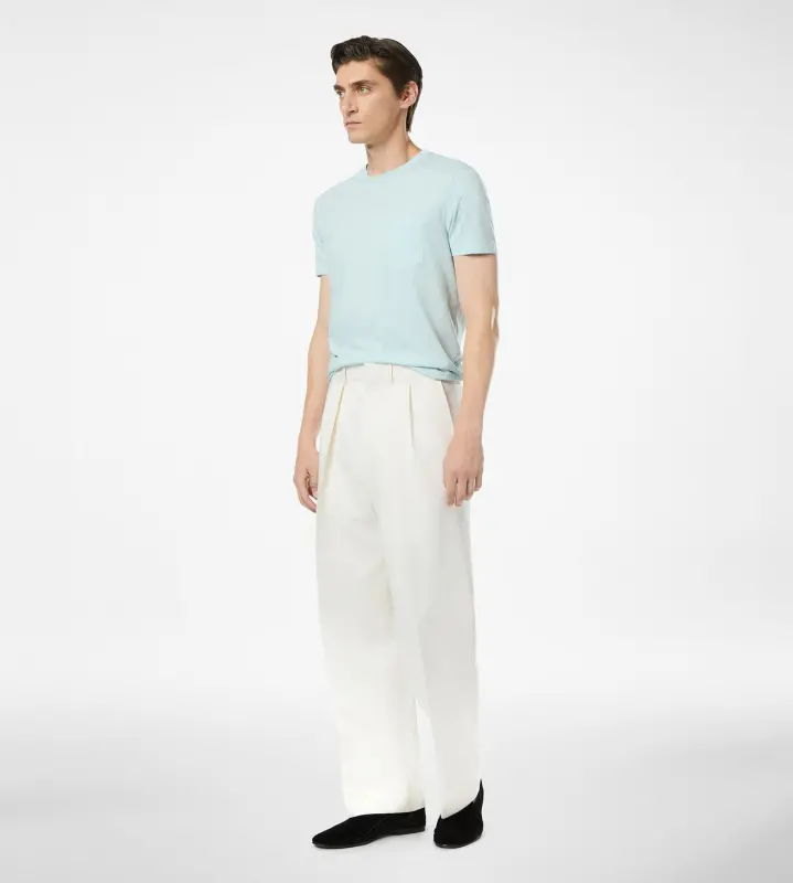 COTTON SILK CREW NECK T-SHIRT online